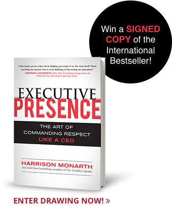 Win a signed copy of the international best seller Executive Presence!